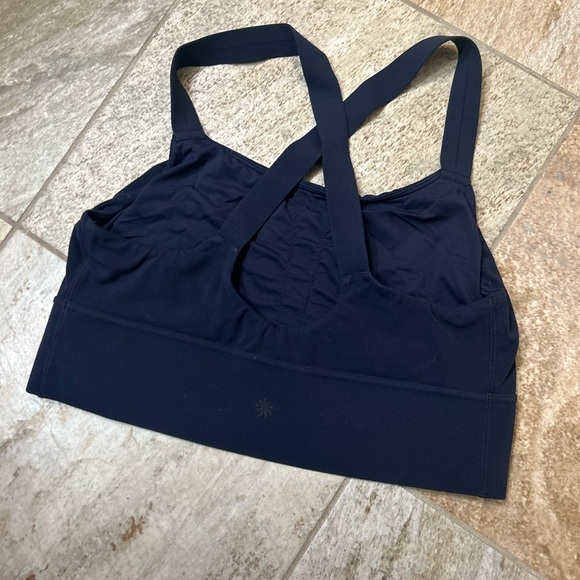 Athleta Warrior Longline Bra Navy - Picture 2 of 4